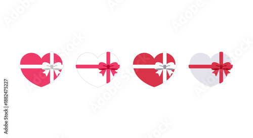 プレゼントボックス（ハート型）アイコン