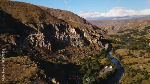 The cave monastery site of Vardzia, Samtskhe-Javakheti, Lesser Caucasus, Georgia, Caucasus, Europe