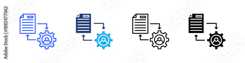 Data Engineer Multiple Style Icon Set Vector 