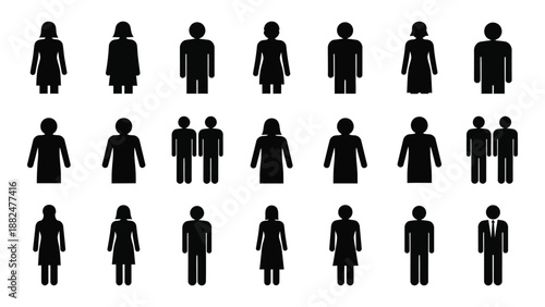 Set of gender symbols isolated on white background, Vector