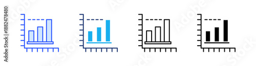 Metrics Multiple Style Icon Set Vector 