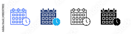 Appointment Multiple Style Icon Set Vector 