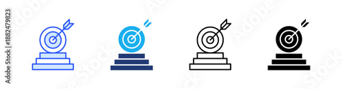 Success Multiple Style Icon Set Vector 