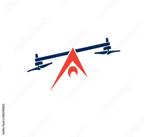 Letter A Logo with Subtle Drone and Camera Eye Concept