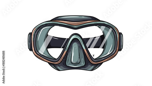 Scuba diving mask for underwater exploration and adventure activities