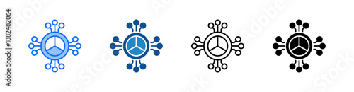 Tecnology Multiple Style Icon Set 