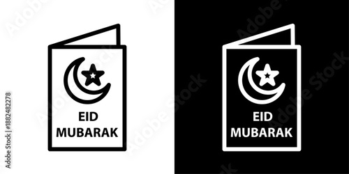 Eid greeting icon representing festive wishes, Islamic celebration, joy, community bonding, and religious cultural tradition.