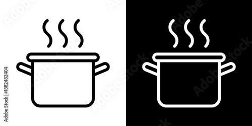 Kitchen pot icon representing Ramadan cooking, iftar meal preparation, traditional food, home kitchen, and Islamic cultural lifestyle.