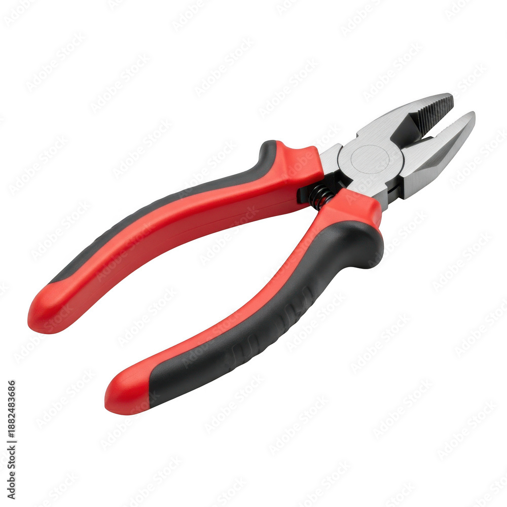 Obraz premium Red and black pliers with comfortable grip for precise work