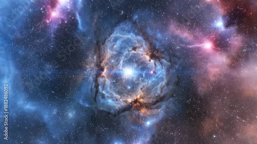 Celestial Symphony - A Journey Through the Cosmic Nebulas Depths.