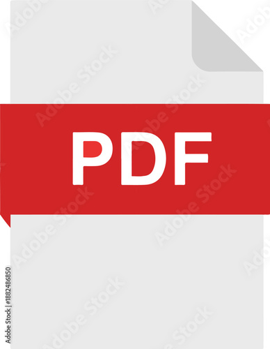 Digital Interface Element Representing PDF File Type on Modern Screen Display