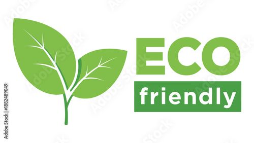 a green leaf and the word eco with friendly text below