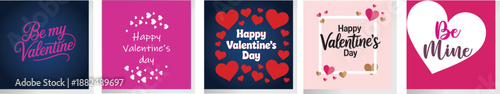 A dark blue gradient background beautifully highlights the elegant white script message Be My Valentine