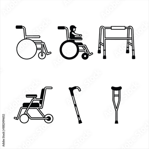 Accessibility Icon Set – Inclusive Design and Disability Support Symbols