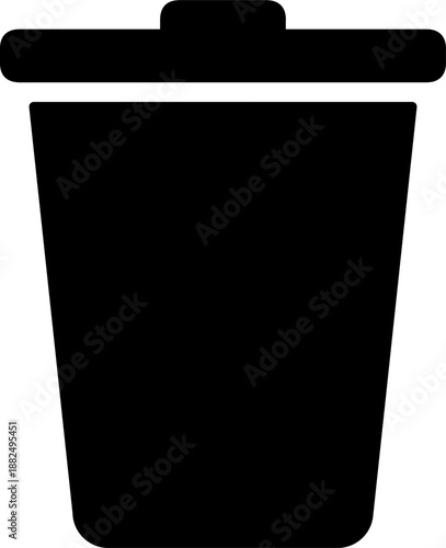 Trash can icon for delete action and file removal management