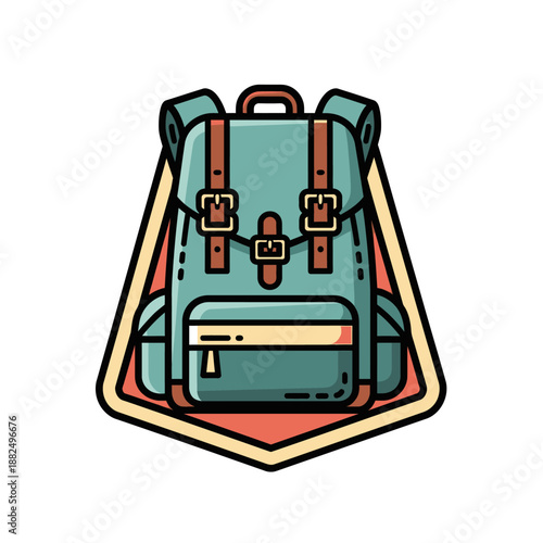 Stylish modern backpack with multiple compartments and adjustable straps for