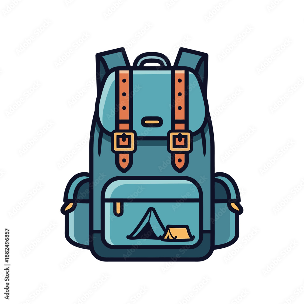 Fototapeta premium Comfortable and Durable Outdoor Backpack with Multiple Compartments for Travel