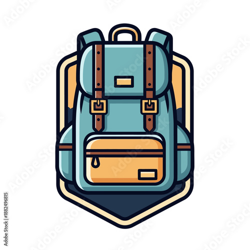 Stylish modern backpack with multiple compartments and adjustable straps