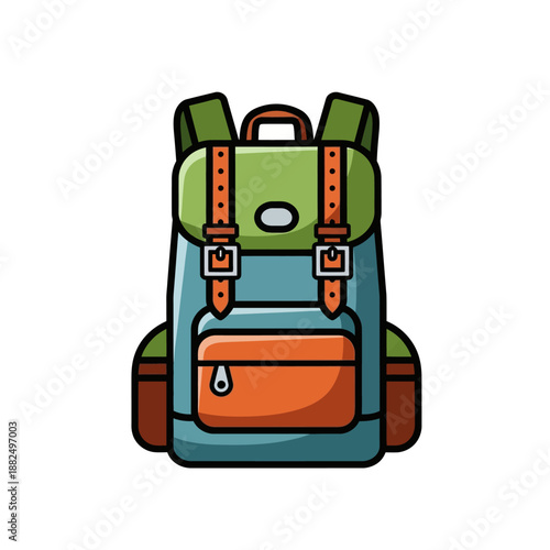 Colorful Explorer Backpack with Multiple Compartments and Durable Straps for