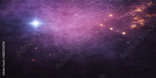 An abstract space background featuring a bright blue nebula and shimmering stars across a dark cosmos creating a fantasy galaxy illustration for a science universe wallpaper