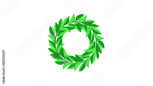 animated background of plant circles for nature themes and wedding invitations etc.