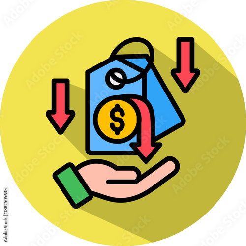 Price Drop isometric icon