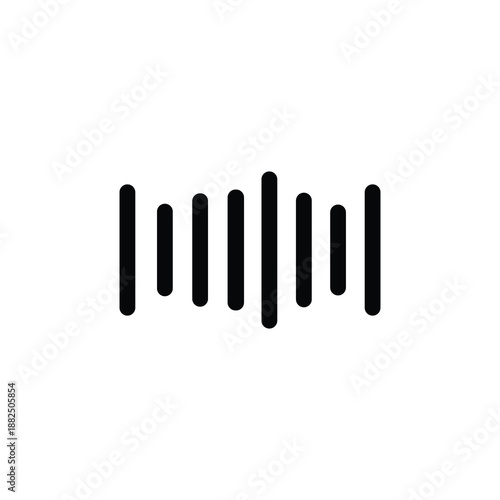 Sound Wave Icon Vector, Audio Volume Level Symbol, Audio Signal Wave Icon Vector, Sound Level Symbol..eps