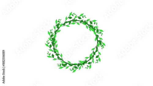 animated background of plant circles for nature themes and wedding invitations etc.