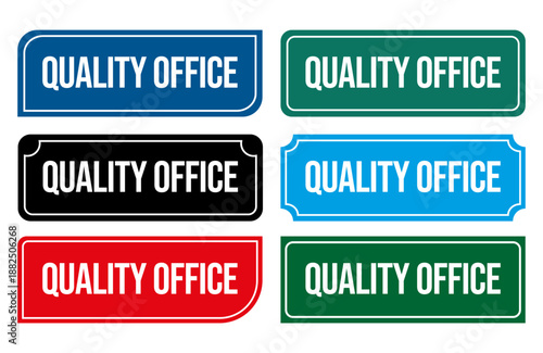 Tableau sur toile Quality Office Door Sign Illustration Printable Door Signs for quality control