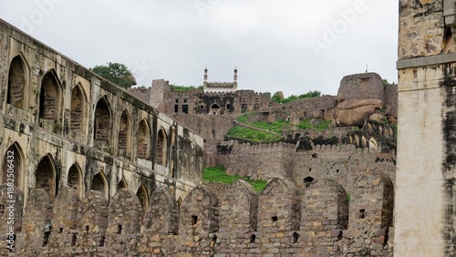 Konstfotografi Amazing landscape historical fortified citadel architecture of Golconda fort