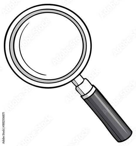 Magnifying Glass Illustration for Search Discovery Investigation Focus