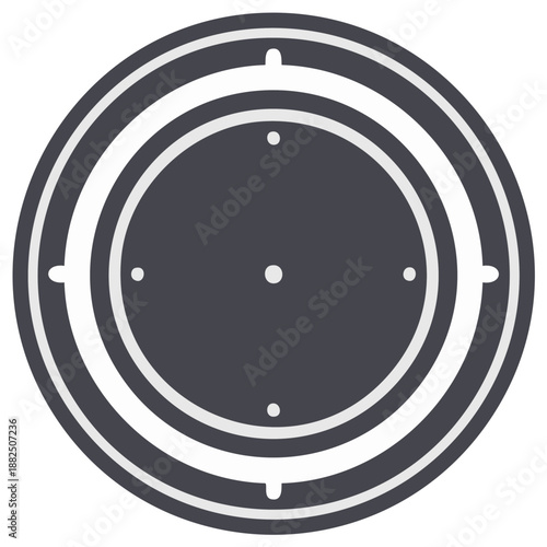Precision Target Design Icon for Aiming Accuracy in Hunting and Military Operations