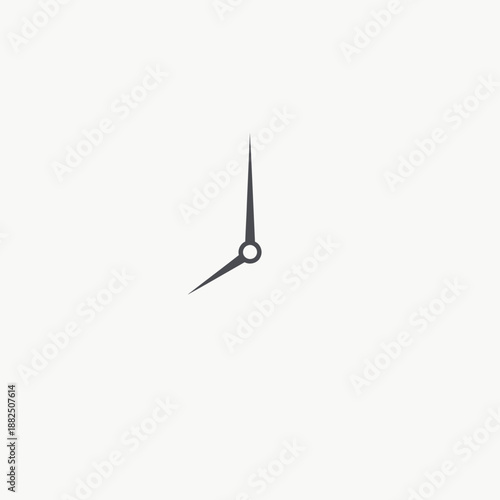 Minimalist Clock Icon Vector Illustration on White Background | Time Management, Scheduling and Deadline Concept Graphic