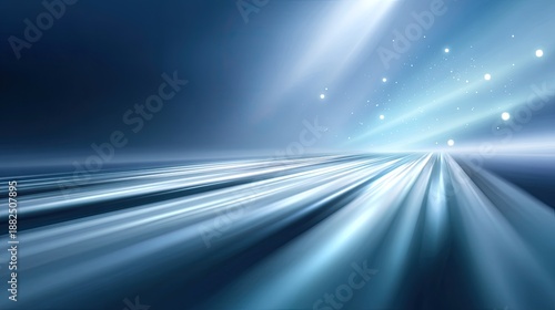 Ethereal Blue Background with Soft Light Effects and Dynamic Flowing Lines Perfect for Abstract and Futuristic Designs and Concepts