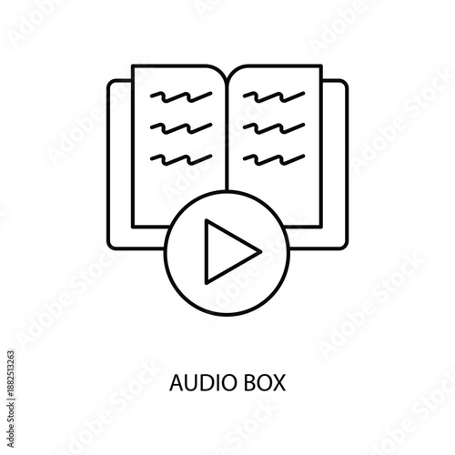 audio book concept line icon. Simple element illustration. audio book concept outline symbol design.