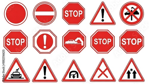 Free Download Collection of various road traffic warning and regulatory signs - GFXLoad