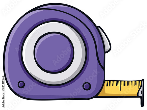 Cartoon tape measure illustration, measurement tool, craft work