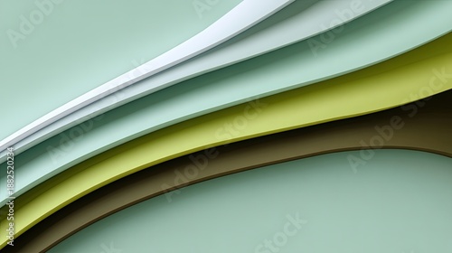 Abstract layered background with soft curves in pastel colors creating a serene and modern aesthetic for design and artistic applications