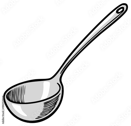 Classic Metal Soup Ladle with Long Handle for Serving Liquids