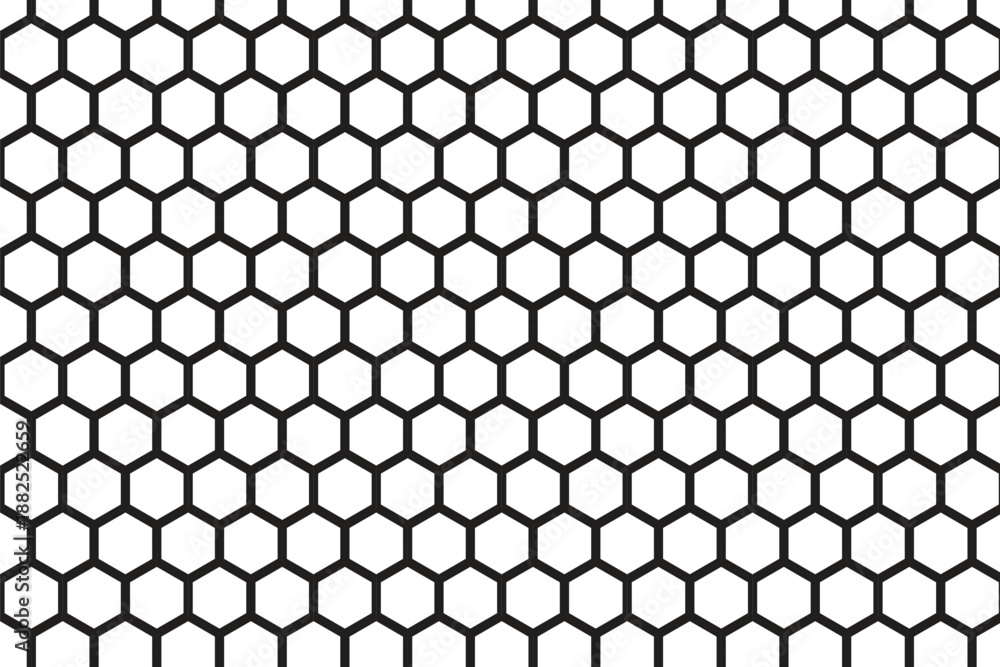 Naklejka premium simple modern abstract black colour polygon hexagon honeycomb pattern.