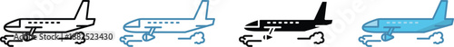 Airplane multi - style icon 
