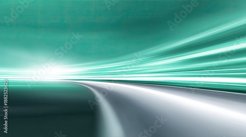 Abstract Blur of a Winding Road with Ethereal Light and Soft Colors Creating a Dreamlike Effect for Artistic and Modern Visual Projects
