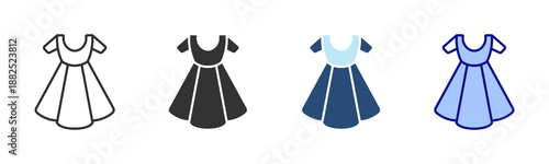 Fashion Icon Set. Designed In Multi Style