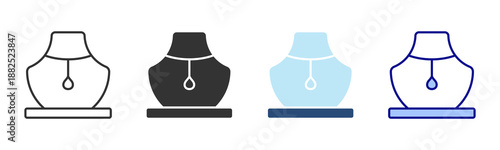 Jewelry Icon Set. Designed In Multi Style