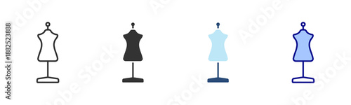 Mannequin Icon Set. Designed In Multi Style