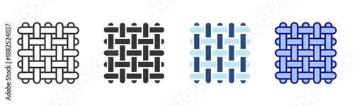 Textile Icon Set. Designed In Multi Style