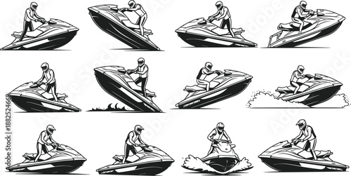 Bare Tree Silhouette Vector Set, Winter Branch Collection for Landscape Design, Minimalist Dead Wood Icons, Forest Illustration Elements for Seasonal Graphic Projects, Black Isolated.