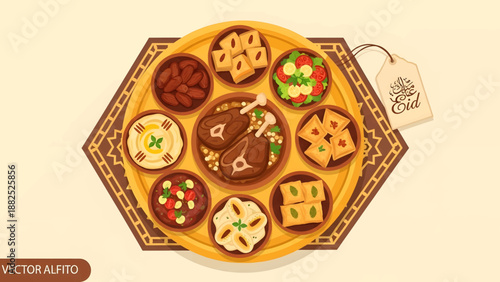 Assorted Cookies on a Decorative Plate.