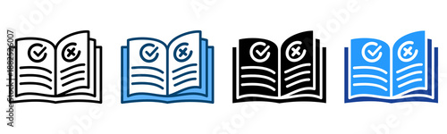 Guidelines Icon Multiple Style Vector Collection   