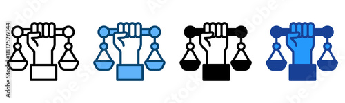 Civil Rights Icon Multiple Style Vector Collection   